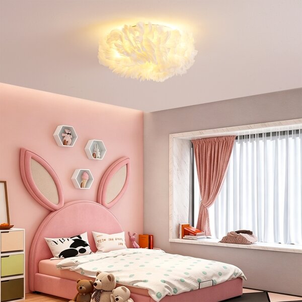Brilagi - Stropní svítidlo FEATHER 3xE27/40W/230V pr. 40 cm bílá