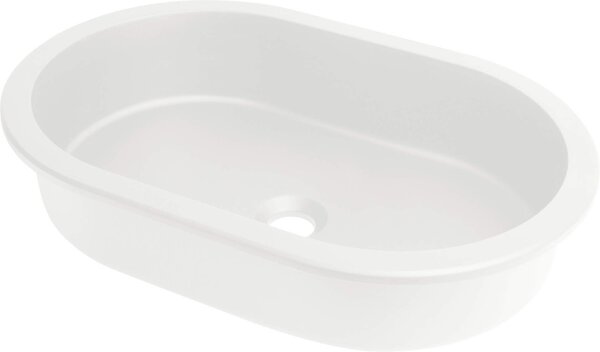 Deante Silia, granitové umývadlo na zapustenie zdola 588x390x145 mm, biela matná, DEA-CQS_AU6U