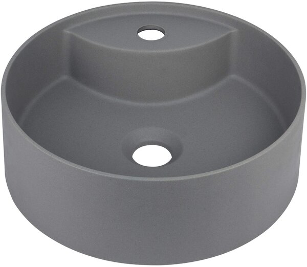 Deante Silia, umývadlo na dosku s otvorom na batériu 360x360x125mm, antracitová metalíza, DEA-CQS_TU4B