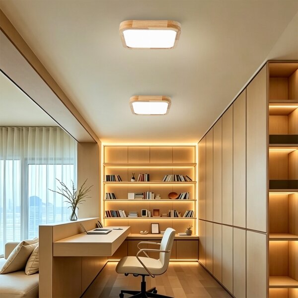 Brilagi - LED Stmív. svítidlo WOODLINE SQUARE LED/48W/230V dub 40x40 cm + DO