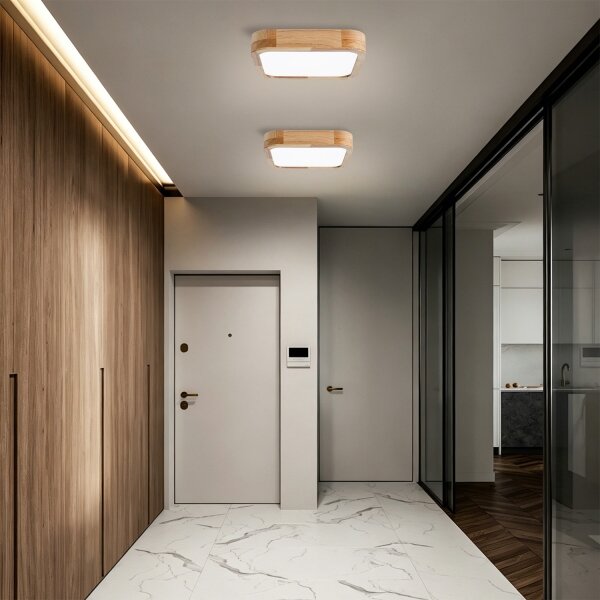 Brilagi - LED Stmív. svítidlo WOODLINE SQUARE LED/48W/230V dub 40x40 cm + DO