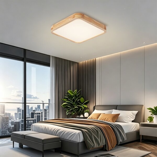 Brilagi - LED Stmív. svítidlo WOODLINE SQUARE LED/48W/230V dub 40x40 cm + DO