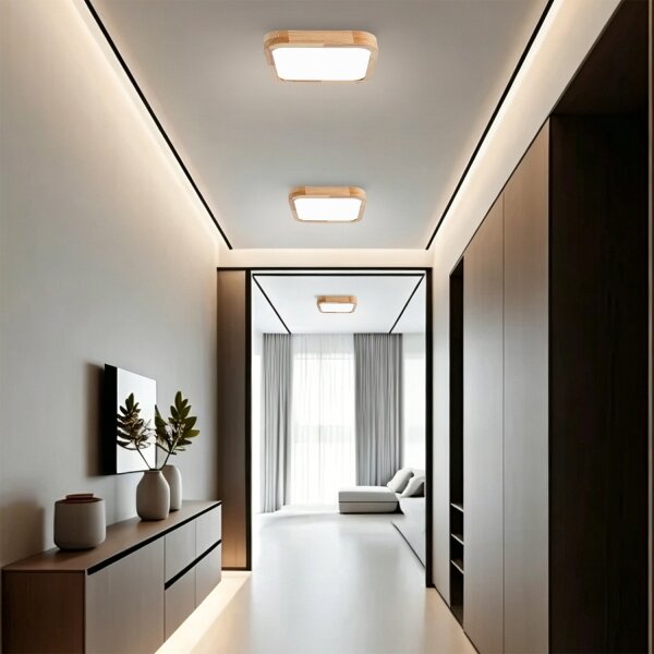 Brilagi - LED Stmív. svítidlo WOODLINE SQUARE LED/48W/230V dub 40x40 cm + DO
