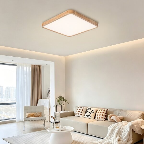 Brilagi - LED Stmív. svítidlo WOODLINE SQUARE LED/80W/230V dub 60x60 cm + DO