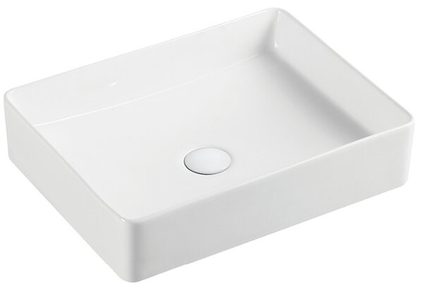Hydroland Keramické umyvadlo na desku Hera 47x36 cm, bílé