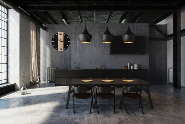 Tutumi Nástěnné hodiny Loft kulaté 35 cm kovové / dřevěné MC70901