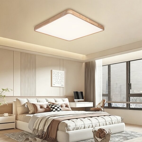 Brilagi - LED Stmív. svítidlo WOODLINE SQUARE LED/100W/230V dub 80x80 cm + DO