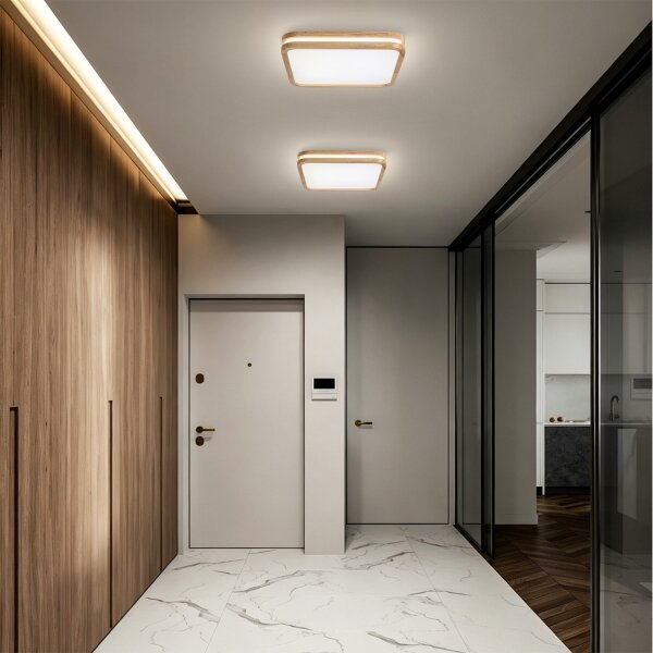 Brilagi - LED Stmív. svítidlo MOLINA SQUARE LED/48W/230V dub 40x40 cm + DO