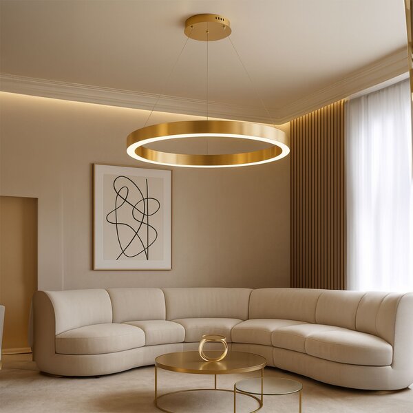 Toolight Toolight, LED stropní osvětlení 60cm, 60W, 3000K, LHJ051-CP1 C, zlatá matná, OSW-50025
