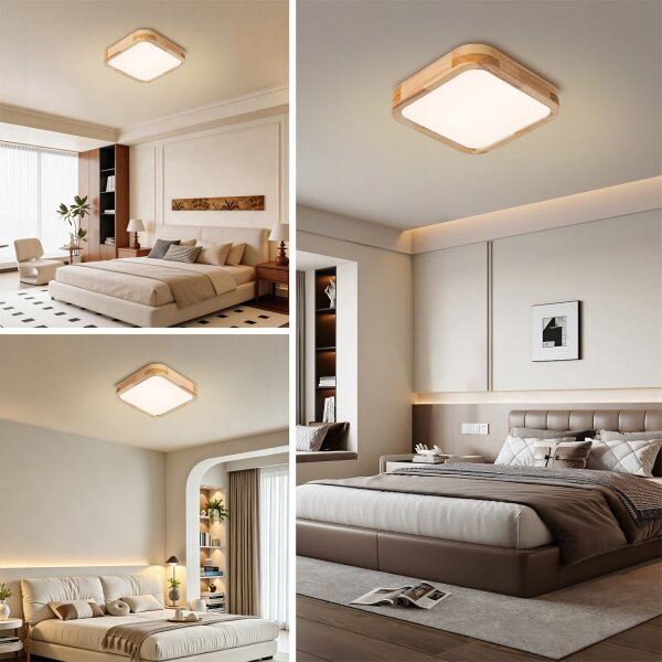 Brilagi - LED Stropní sv. WOODLINE SQUARE LED/32W/230V 3000/4000/6000K dub 30x30