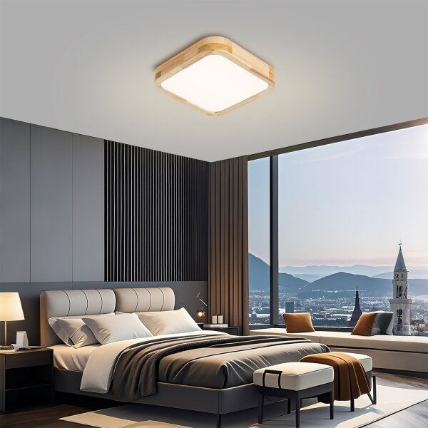 Brilagi - LED Stropní sv. WOODLINE SQUARE LED/32W/230V 3000/4000/6000K dub 30x30