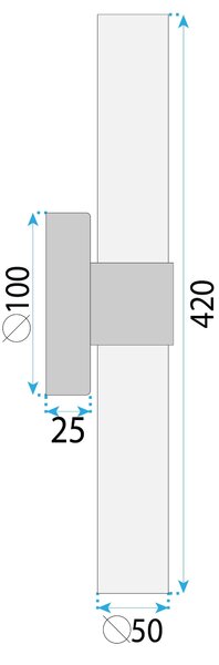 Toolight Toolight, LED nástěnné svítidlo 7W, 3000K, LHJ070-W, růžové zlato, OSW-60038