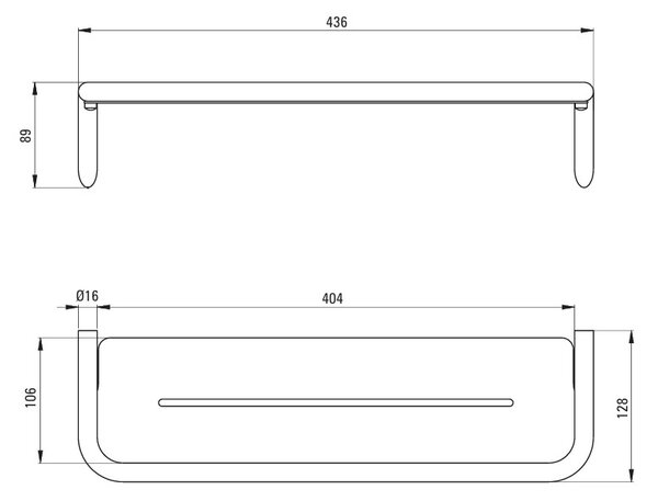 Deante Shelf, wall-mounted