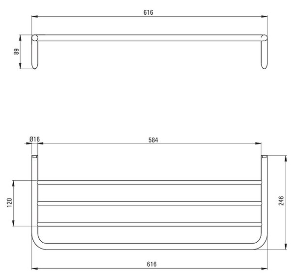Deante Shelf, ribbed