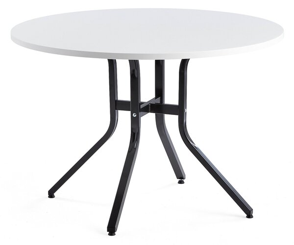 AJ Produkty Stůl VARIOUS, Ø1100 mm, výška 740 mm, černá, bílá