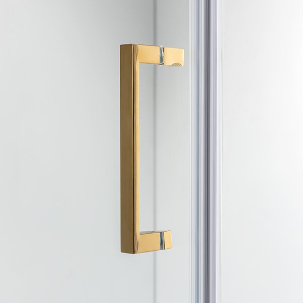 BPS-koupelny Čtvercový sprchový kout HYD-SK1390A 80x80 zlatá/transparent - bez vaničky