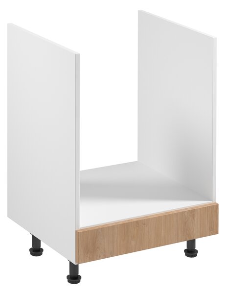 Kuchyňská skříňka pro vestavnou troubu SALERNO - šířka 60 cm, bílá / dub