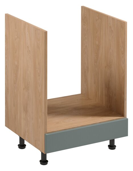 Kuchyňská skříňka pro vestavnou troubu SALERNO - šířka 60 cm, dub / zelená