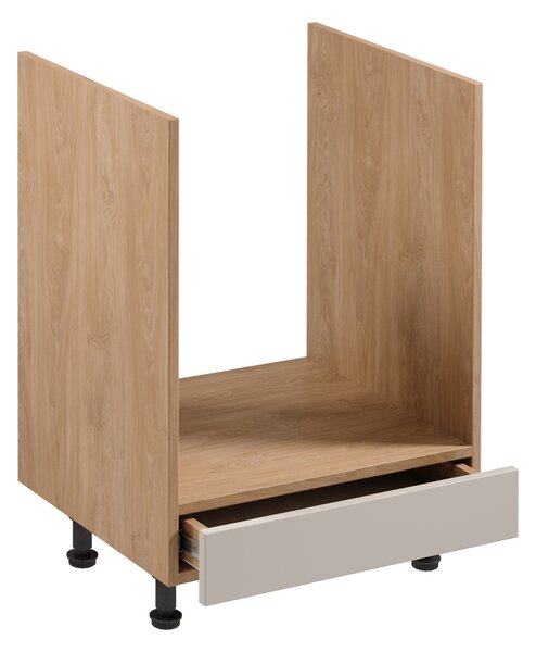 Kuchyňská skříňka pro vestavnou troubu SALERNO - šířka 60 cm, dub / béžová