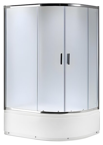 BPS-koupelny Asymetrický sprchový kout HYD-AK-MAJ11585RCH 115x85 cm pravý, chrom/matné sklo v setu s hlubokou sprchovou vaničkou