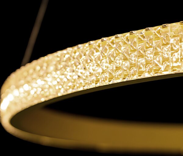Toolight Toolight, LED závěsné osvětlení, 38W, 3000K, LHJ044-CP2, zlatá, OSW-60027