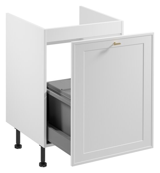 Dřezová skříňka SALERNO - šířka 60 cm, bílá + koše na odpad ZDARMA