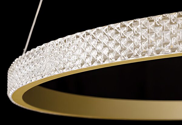 Toolight Toolight, LED závěsné osvětlení, 38W, 3000K, LHJ044-CP2, zlatá, OSW-60027