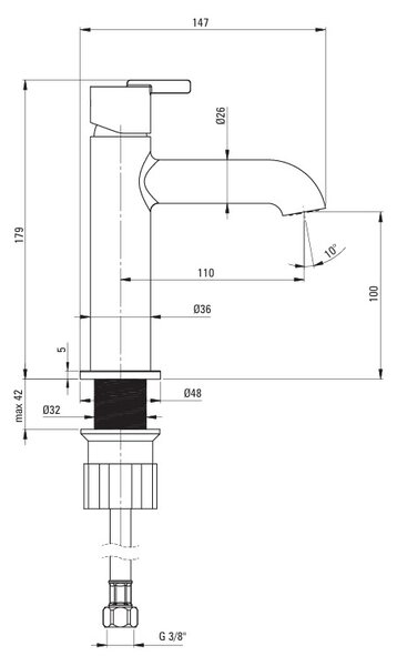 Deante Washbasin tap