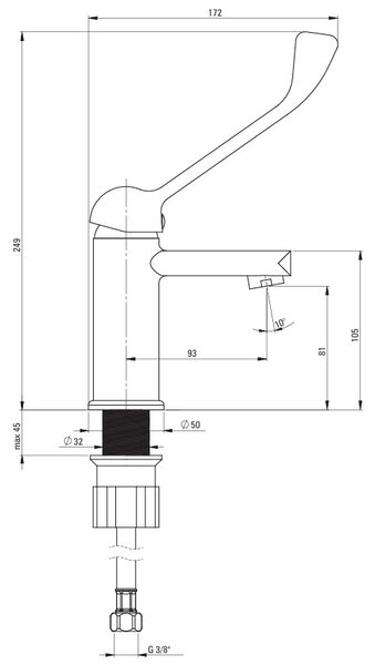 Deante Washbasin tap, s Clinic lever