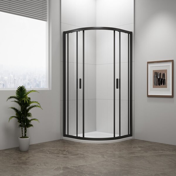 Polysan Polysan, EASY BLACK otočné sprchové dveře 880-1020mm, čiré sklo, EL1715B