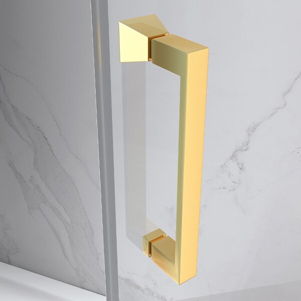 BPS-koupelny Obdélníkový sprchový kout HYD-OK12B 100x80 zlatá/transparent - bez vaničky