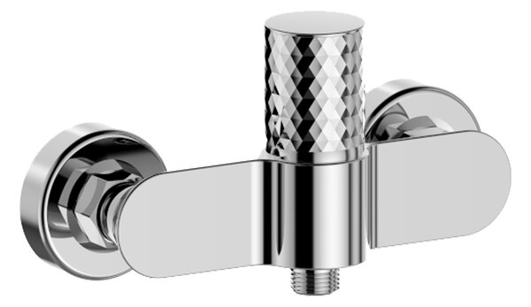 Mereo Mereo, Sprchová nástěnná baterie, Viana diamant, bez příslušenství, 150 mm, chrom, MER-CBE60103A