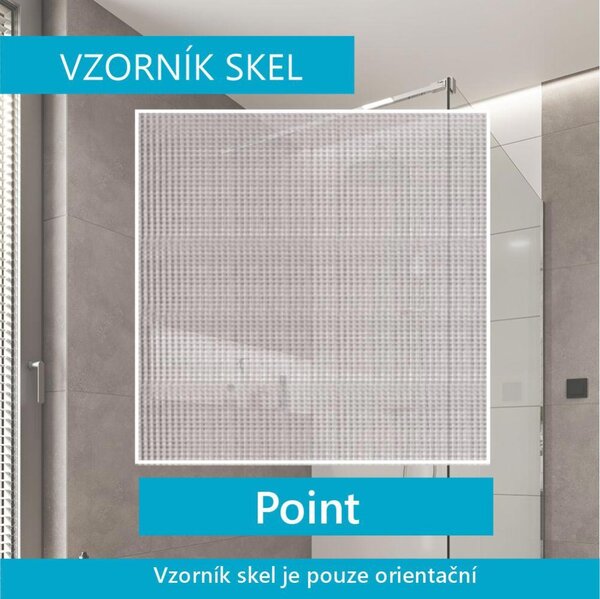 Mereo Mereo, Sprchový box, čtvrtkruh, bez stříšky, s vaničkou SMC R550, satin ALU, sklo Point, zadní stěny bílé, CK35122KBW