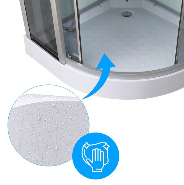 BPS-koupelny Hydromasážní box HYD-R71W 80, 80x80 bez sauny