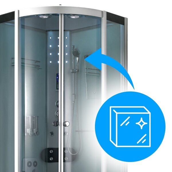 BPS-koupelny Hydromasážní box HYD-R71W 80, 80x80 bez sauny