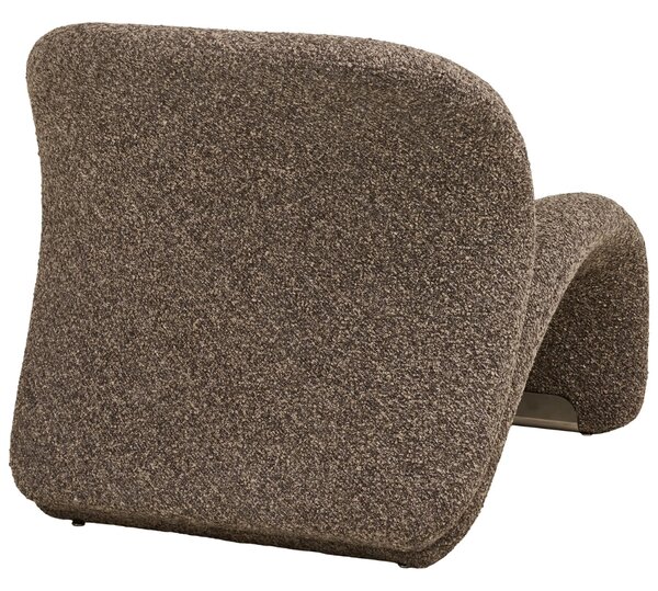 Nordic Living Hnědé čalouněné lounge křeslo Sonia
