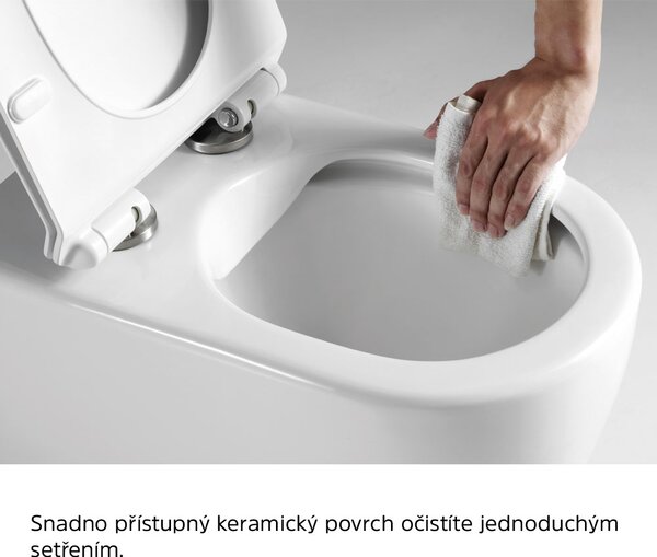 Mereo Mereo, WC závěsné kapotované, RIMLESS, 490x370x360, keramické, vč. sedátka CSS115SN, VSD82S2