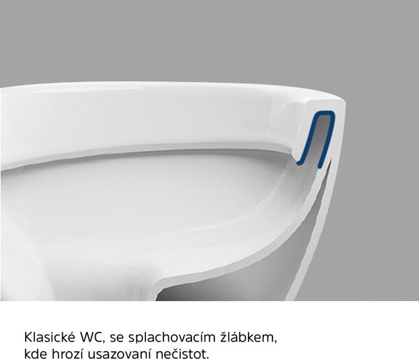 Mereo Mereo, WC závěsné kapotované, RIMLESS, 490x370x360, keramické, vč. sedátka CSS115SN, VSD82S2