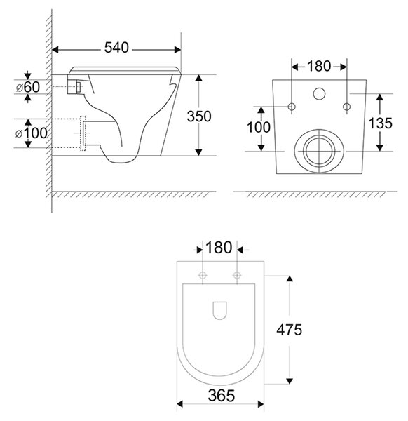 Mereo Mereo, WC závěsné kapotované, Smart Flush RIMLESS, keramické, vč. sedátka, MER-VSD85T1