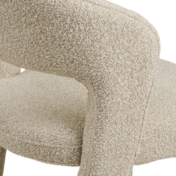 Nordic Living Béžová čalouněná jídelní židle Elmo