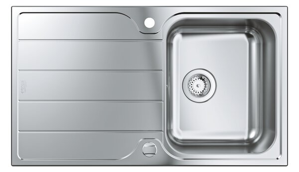 GROHE K500 - Dřez z nerezové oceli s odtokem, nerez ocel, kartáčovaná 31571SD1