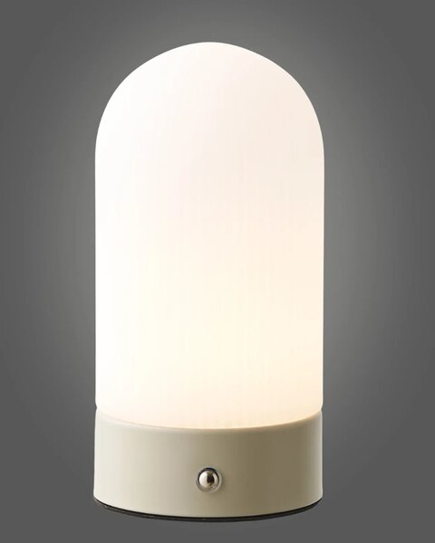 Nordic Living Béžová kovová nabíjecí stolní LED lampa Shifo