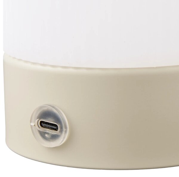 Nordic Living Béžová kovová nabíjecí stolní LED lampa Shifo