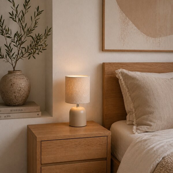 Nordic Living Béžová stolní lampa Corley