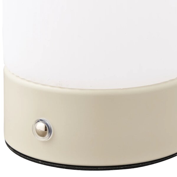 Nordic Living Béžová kovová nabíjecí stolní LED lampa Shifo