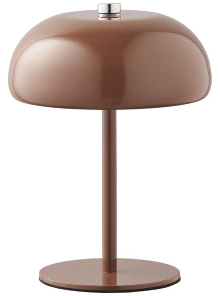 Nordic Living Hnědá kovová nabíjecí stolní LED lampa Margon