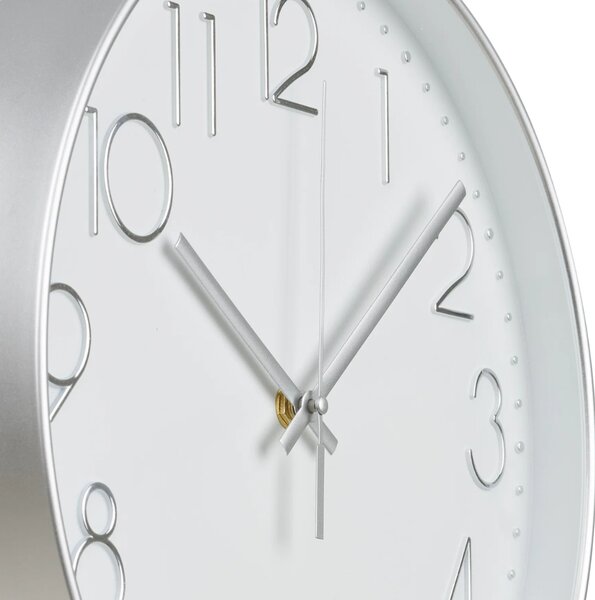 Nordic Living Stříbrné nástěnné hodiny Lali 30 cm