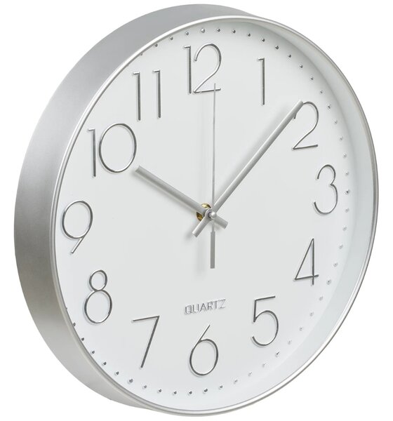 Nordic Living Stříbrné nástěnné hodiny Lali 30 cm
