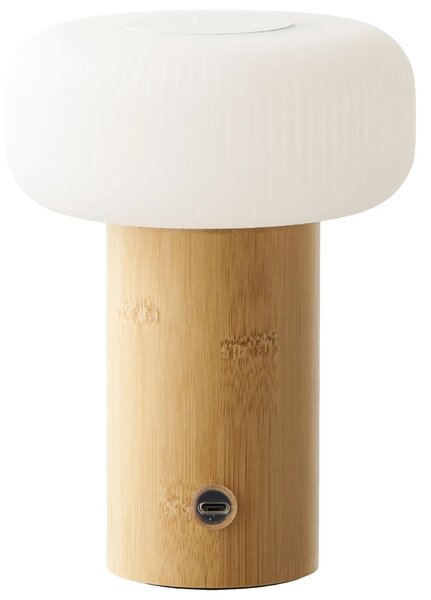 Nordic Living Bambusová nabíjecí stolní LED lampa Taffo