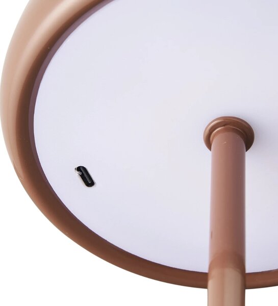 Nordic Living Hnědá kovová nabíjecí stolní LED lampa Margon